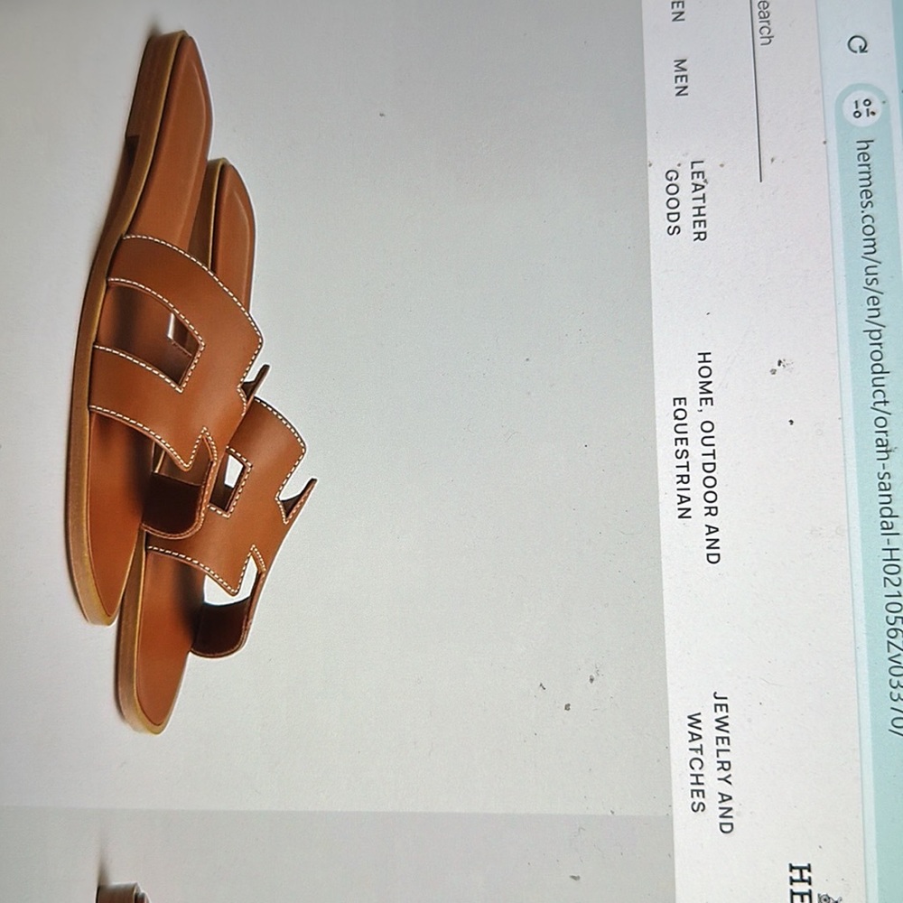 Hermes Brown Oran  Sandals - Picture 7 of 8